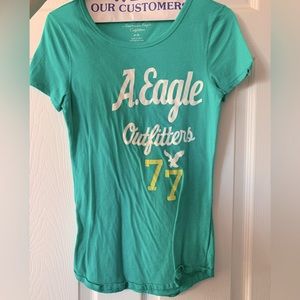American Eagle Outfitters - Ladies T-Shirt - Size M - Green/Teal